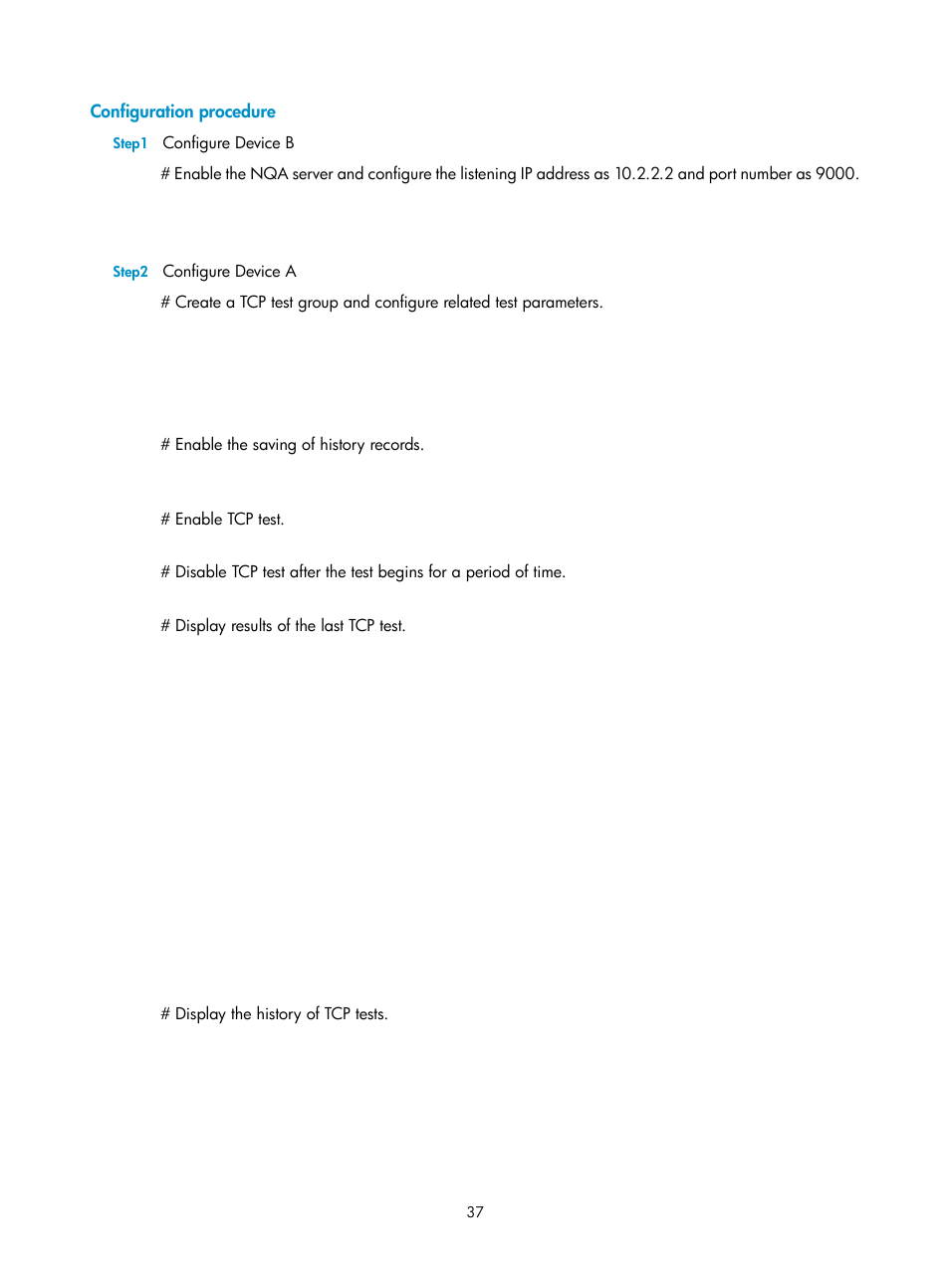 Configuration procedure | H3C Technologies H3C SecPath F1000-E User Manual | Page 103 / 326