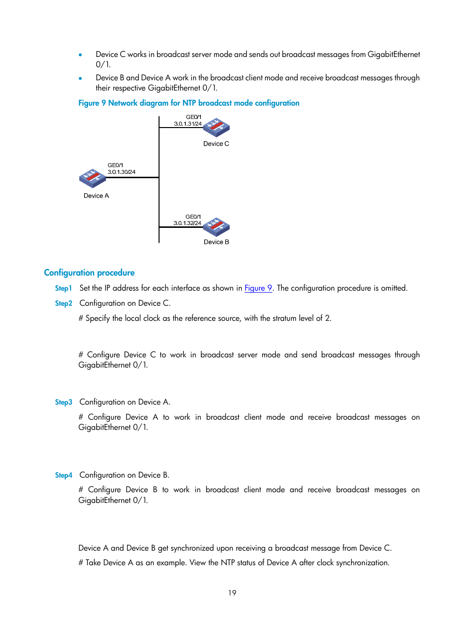 Configuration procedure | H3C Technologies H3C SecPath F1000-E User Manual | Page 131 / 326