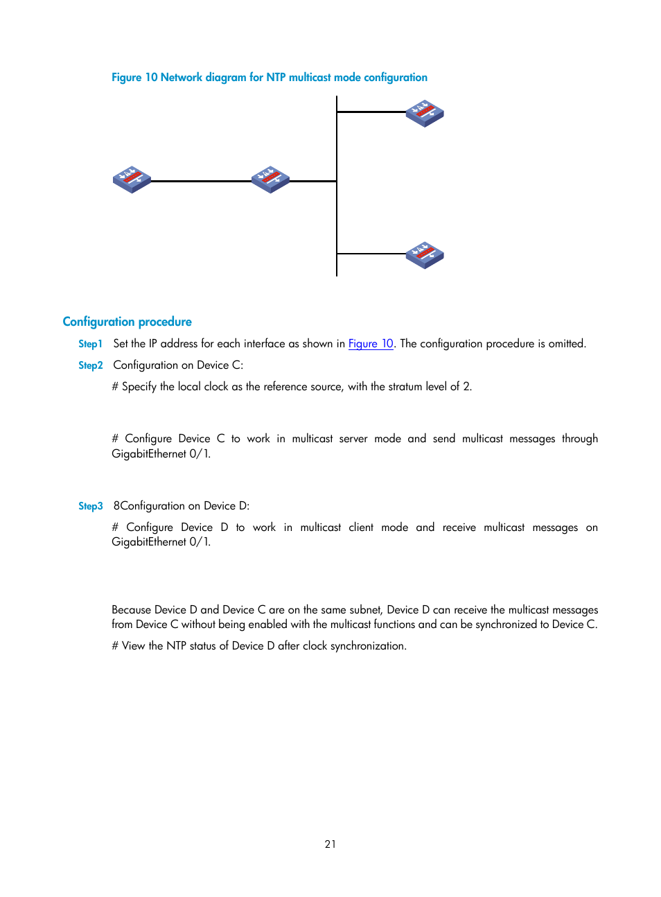 Configuration procedure | H3C Technologies H3C SecPath F1000-E User Manual | Page 133 / 326