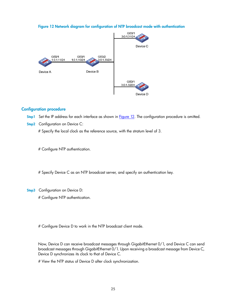 Configuration procedure | H3C Technologies H3C SecPath F1000-E User Manual | Page 137 / 326