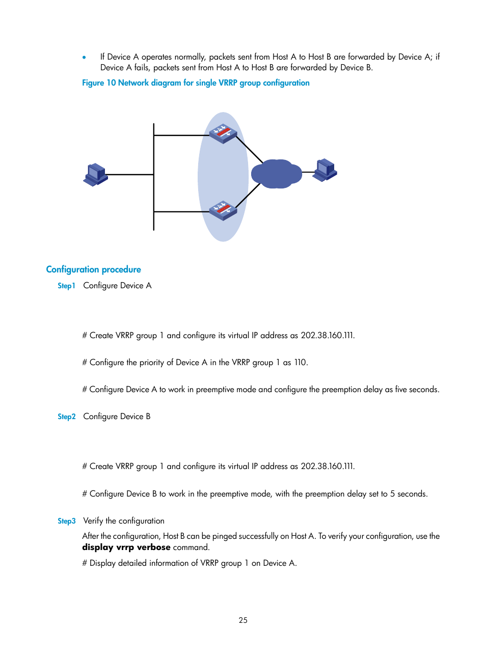 Configuration procedure | H3C Technologies H3C SecPath F1000-E User Manual | Page 26 / 326