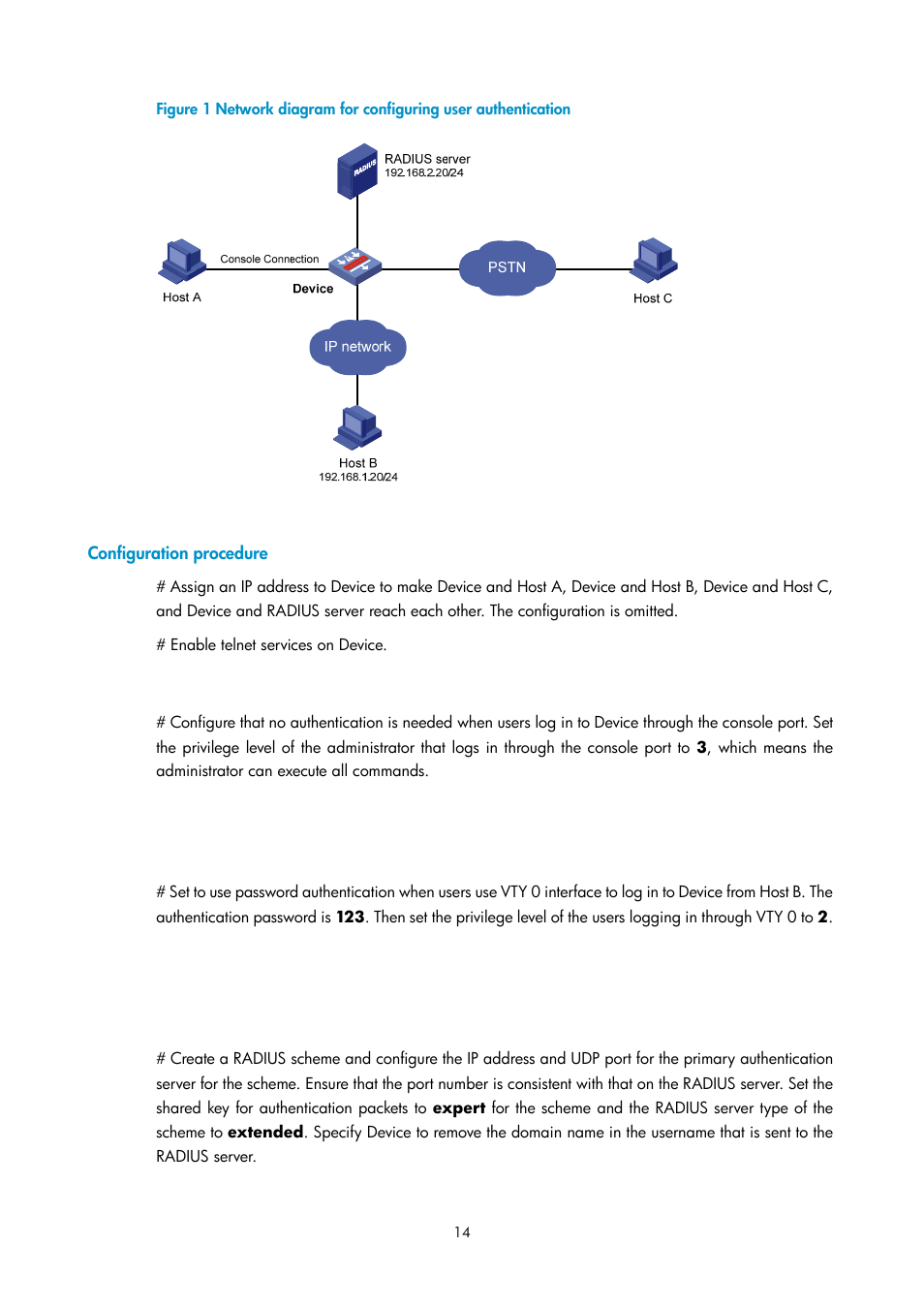 Configuration procedure | H3C Technologies H3C SecPath F1000-E User Manual | Page 266 / 326