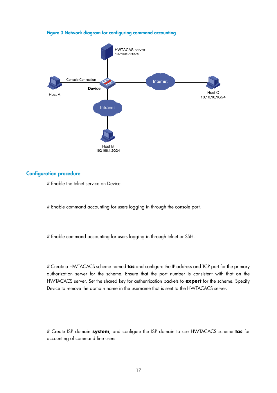 Configuration procedure | H3C Technologies H3C SecPath F1000-E User Manual | Page 269 / 326