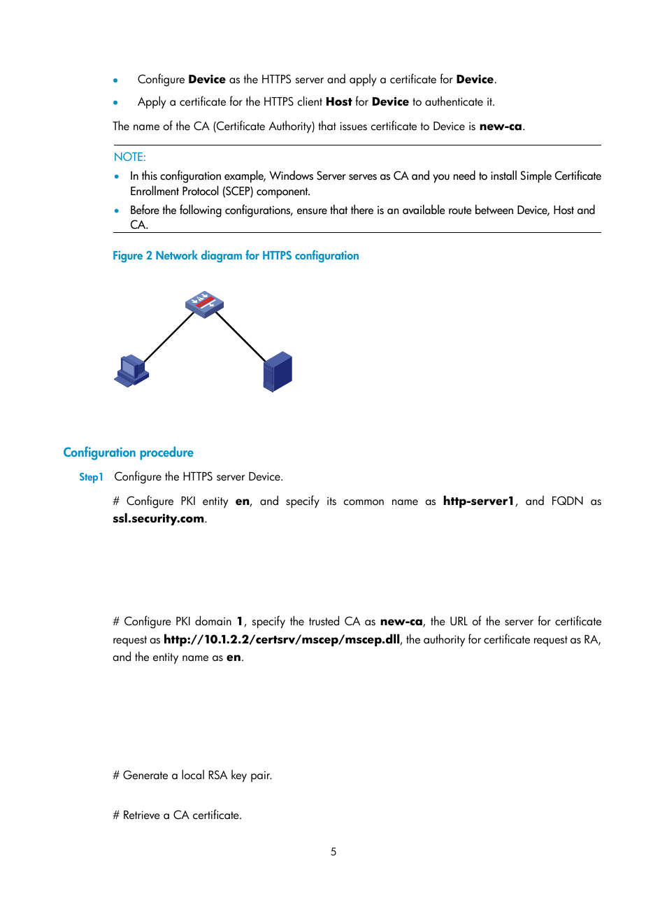 Configuration procedure | H3C Technologies H3C SecPath F1000-E User Manual | Page 280 / 326