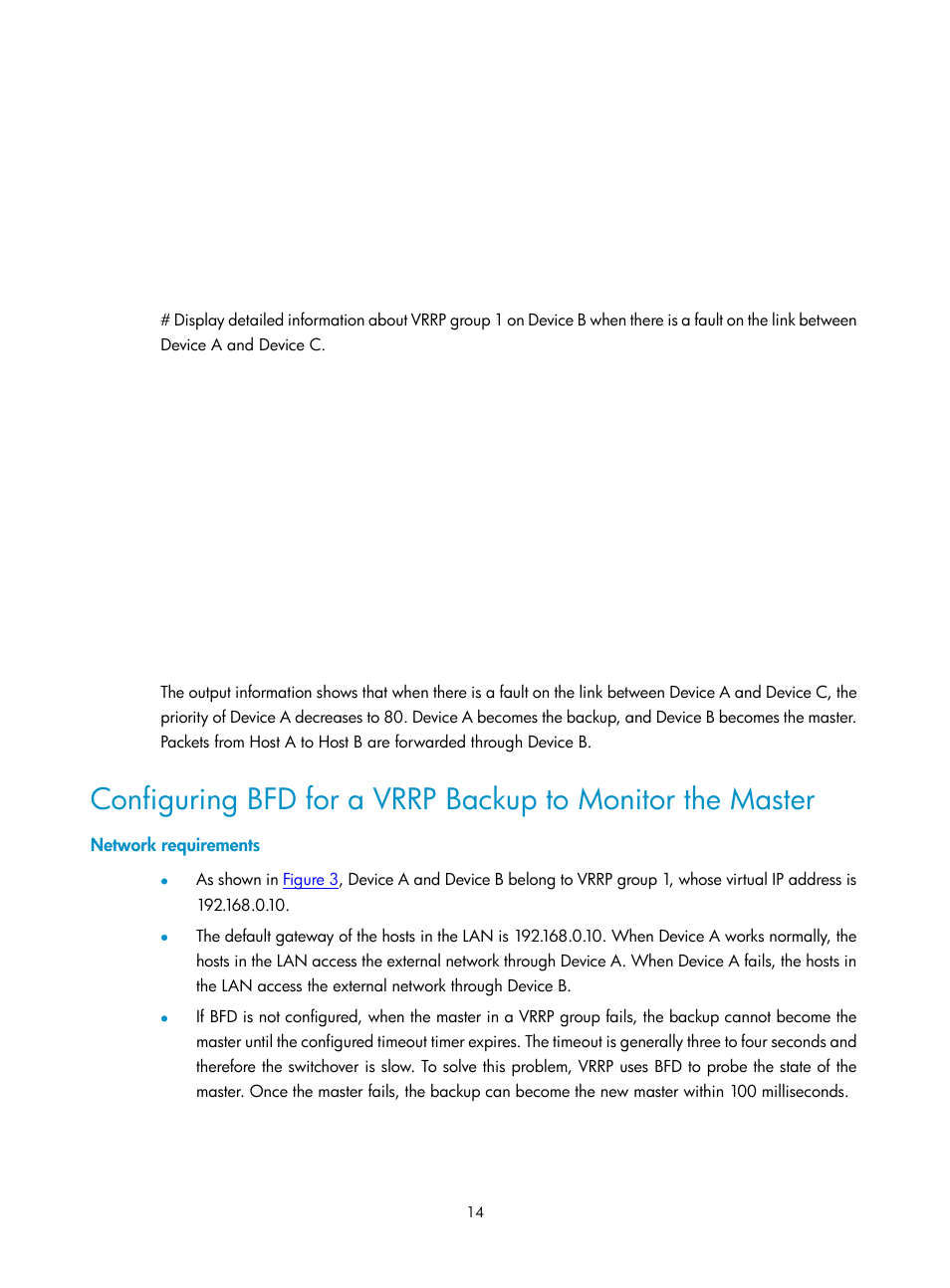 Network requirements | H3C Technologies H3C SecPath F1000-E User Manual | Page 297 / 326