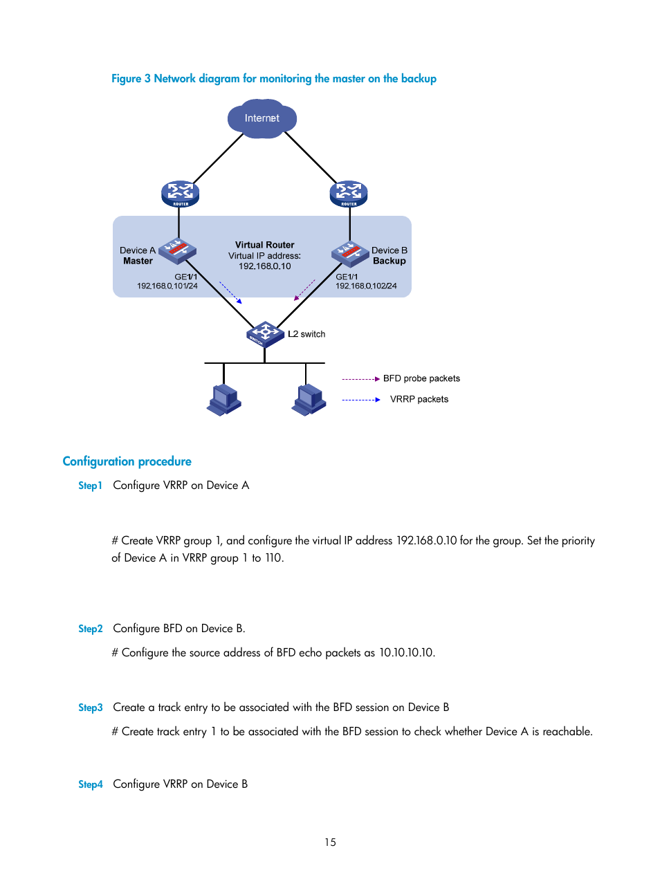 Configuration procedure | H3C Technologies H3C SecPath F1000-E User Manual | Page 298 / 326