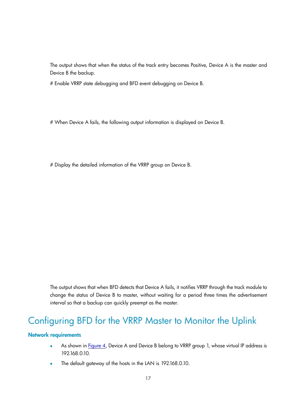 Network requirements | H3C Technologies H3C SecPath F1000-E User Manual | Page 300 / 326