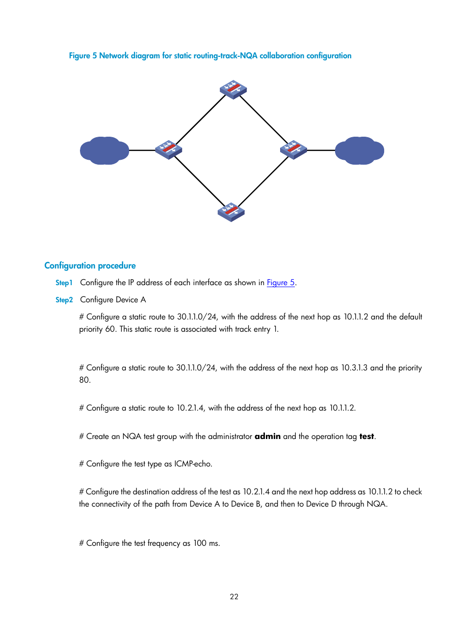 Configuration procedure | H3C Technologies H3C SecPath F1000-E User Manual | Page 305 / 326