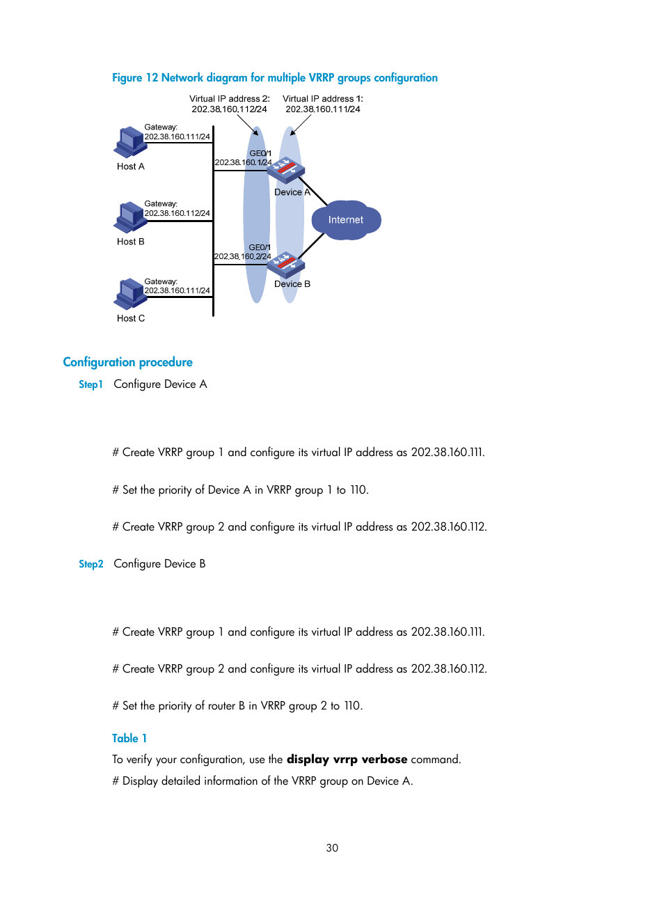 Configuration procedure | H3C Technologies H3C SecPath F1000-E User Manual | Page 31 / 326