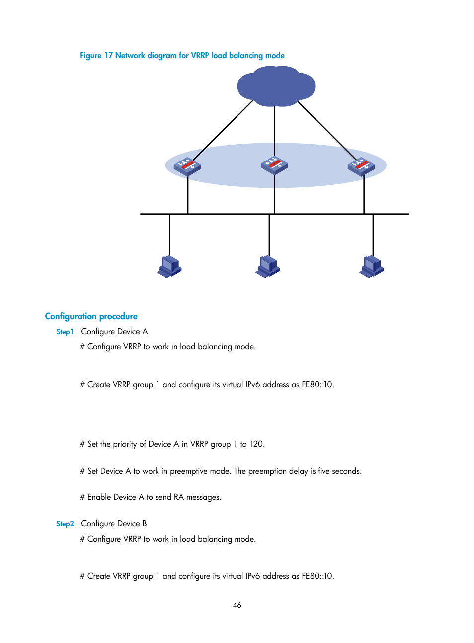 Configuration procedure | H3C Technologies H3C SecPath F1000-E User Manual | Page 47 / 326