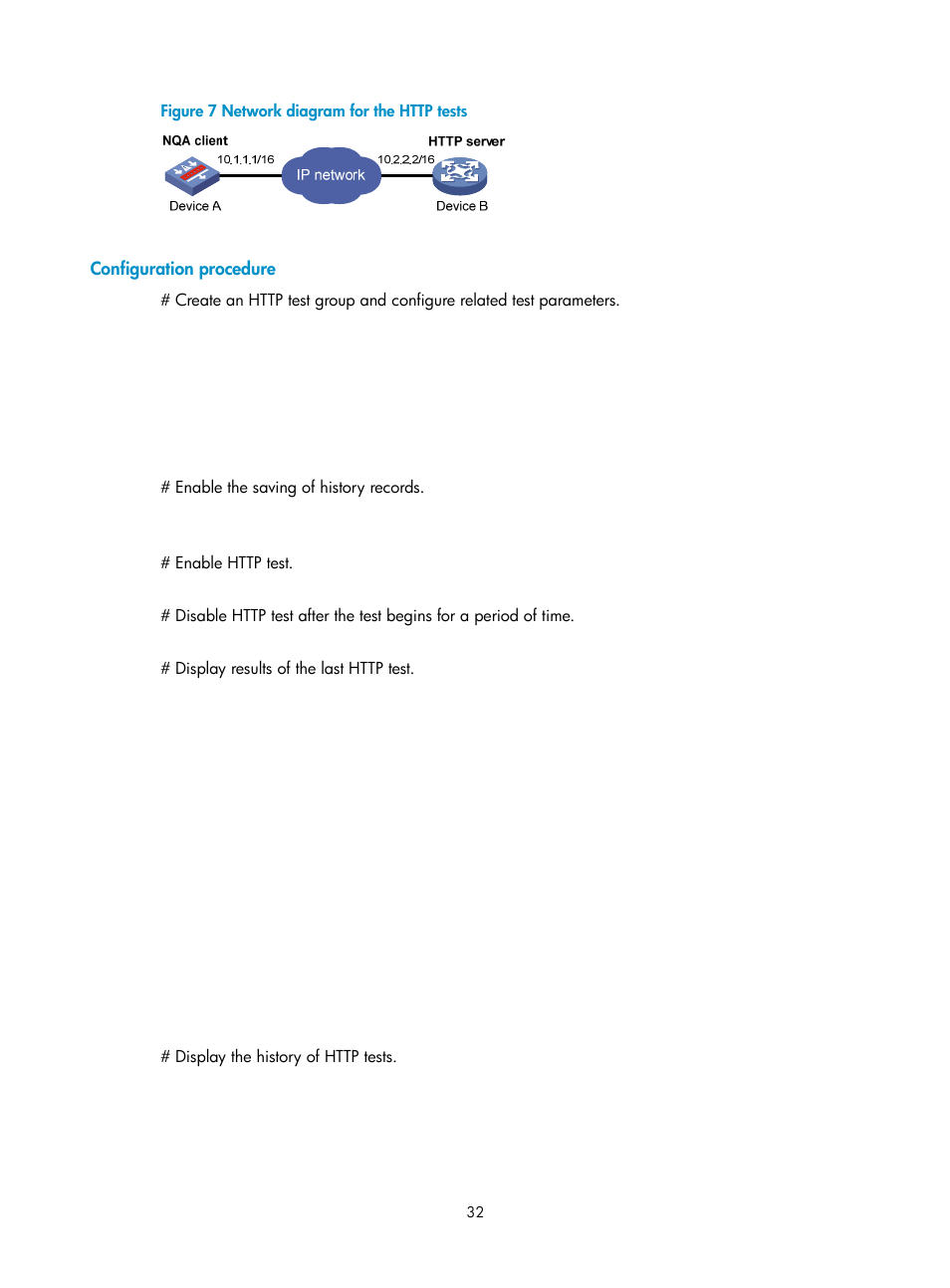 Configuration procedure | H3C Technologies H3C SecPath F1000-E User Manual | Page 98 / 326