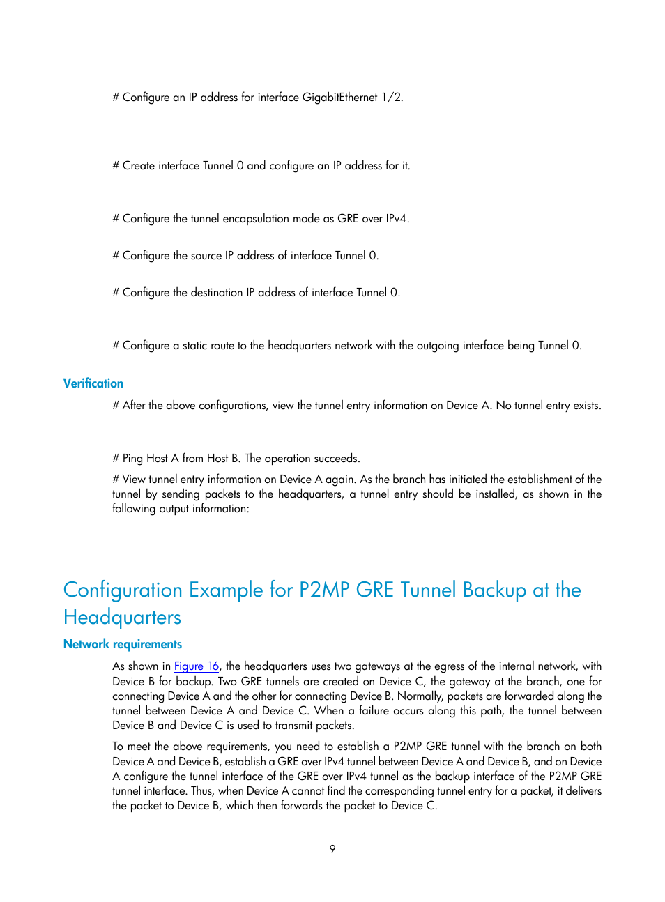 Verification, Network requirements | H3C Technologies H3C SecPath F1000-E User Manual | Page 25 / 80