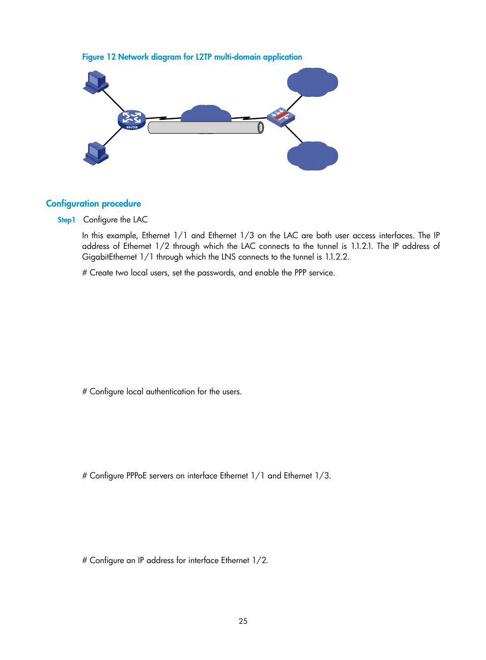 Configuration procedure | H3C Technologies H3C SecPath F1000-E User Manual | Page 58 / 80