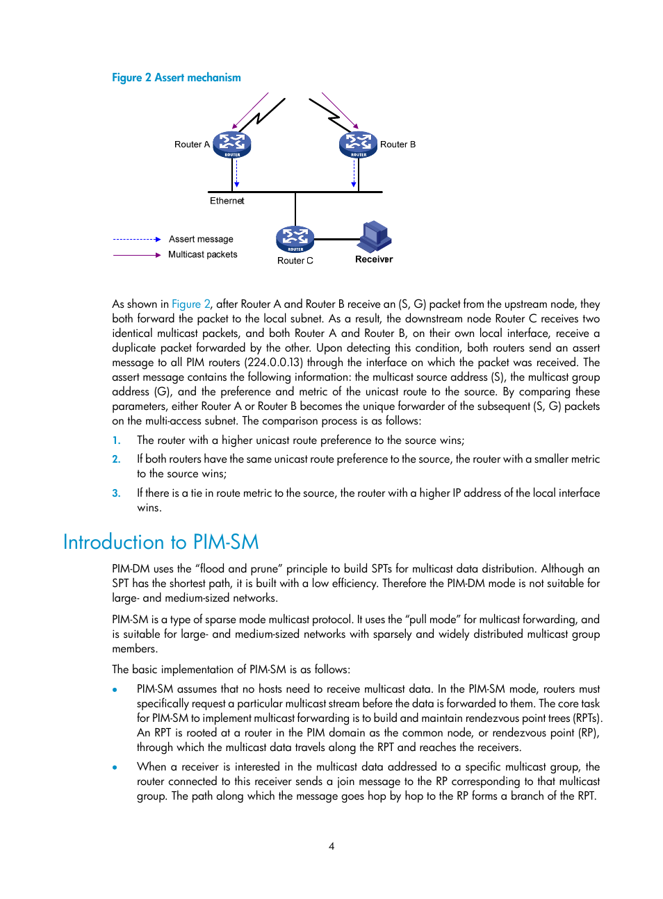 Introduction to pim-sm | H3C Technologies H3C SecPath F1000-E User Manual | Page 100 / 225