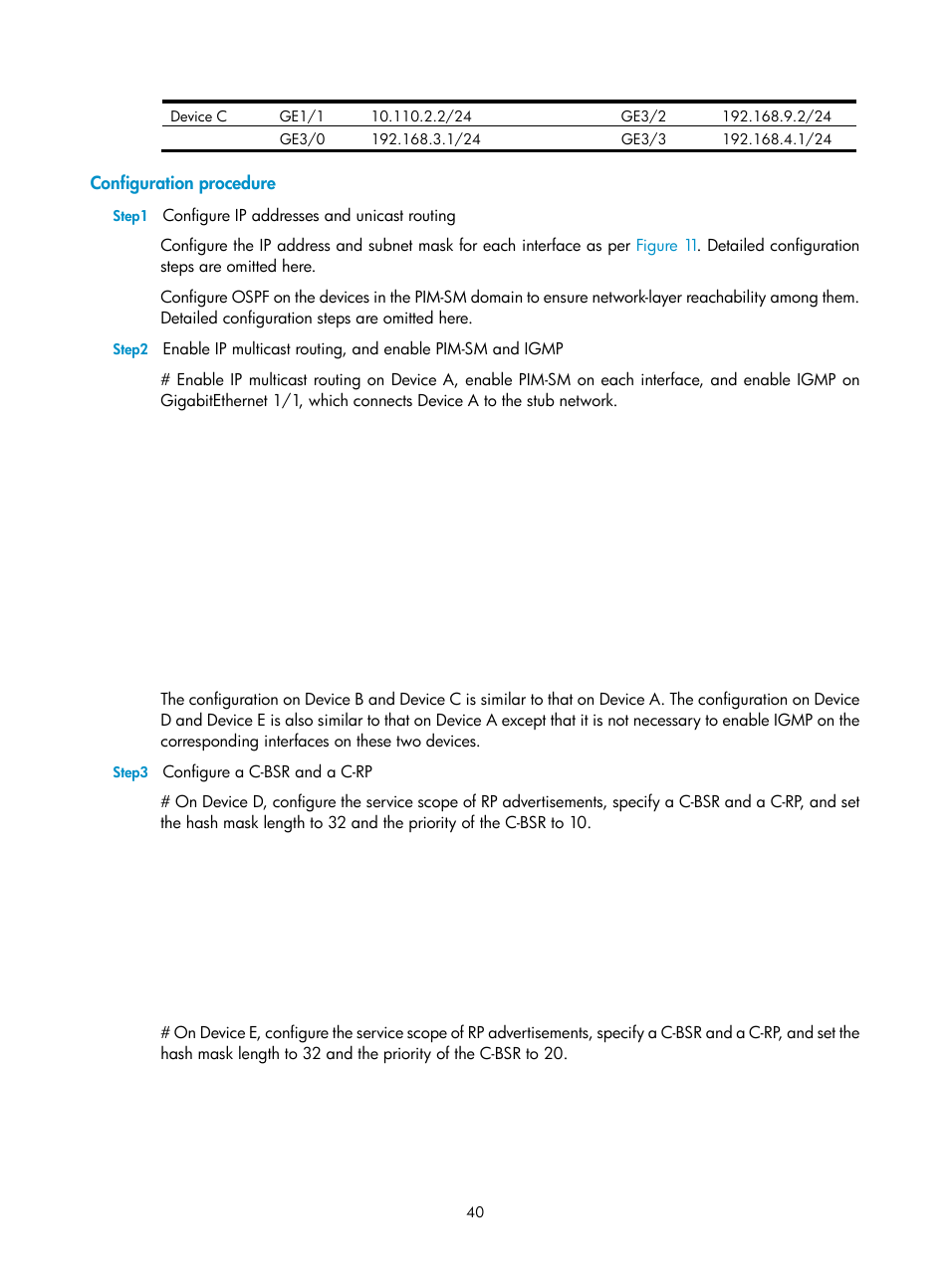 Configuration procedure | H3C Technologies H3C SecPath F1000-E User Manual | Page 136 / 225