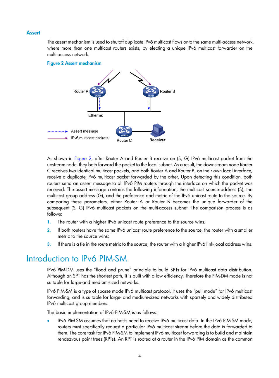 Assert, Introduction to ipv6 pim-sm | H3C Technologies H3C SecPath F1000-E User Manual | Page 167 / 225