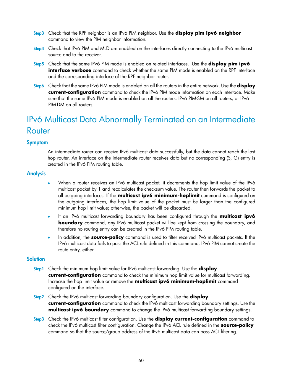 Symptom, Analysis, Solution | H3C Technologies H3C SecPath F1000-E User Manual | Page 223 / 225