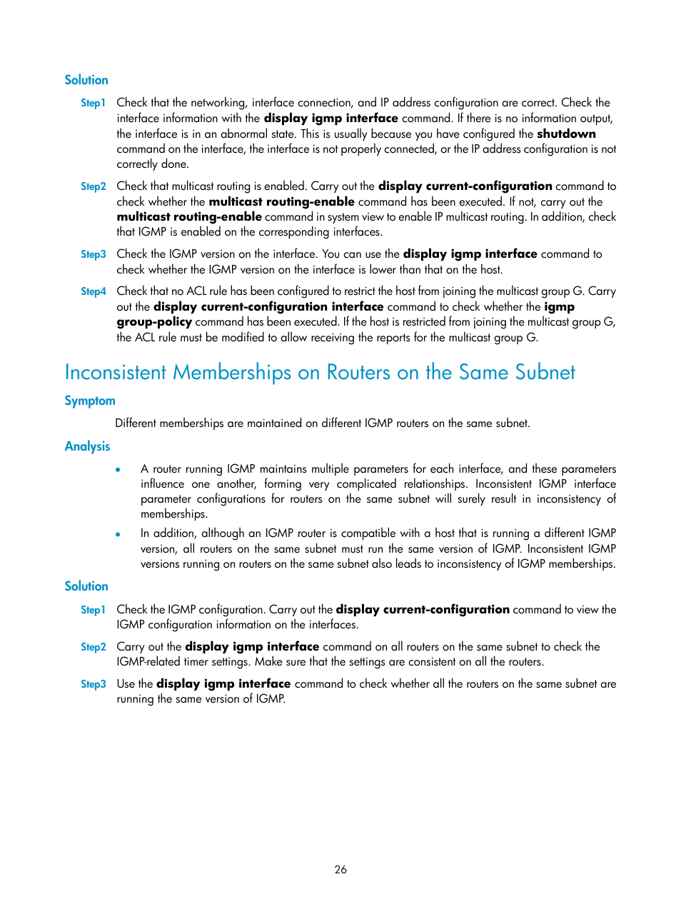 Solution, Symptom, Analysis | H3C Technologies H3C SecPath F1000-E User Manual | Page 60 / 225