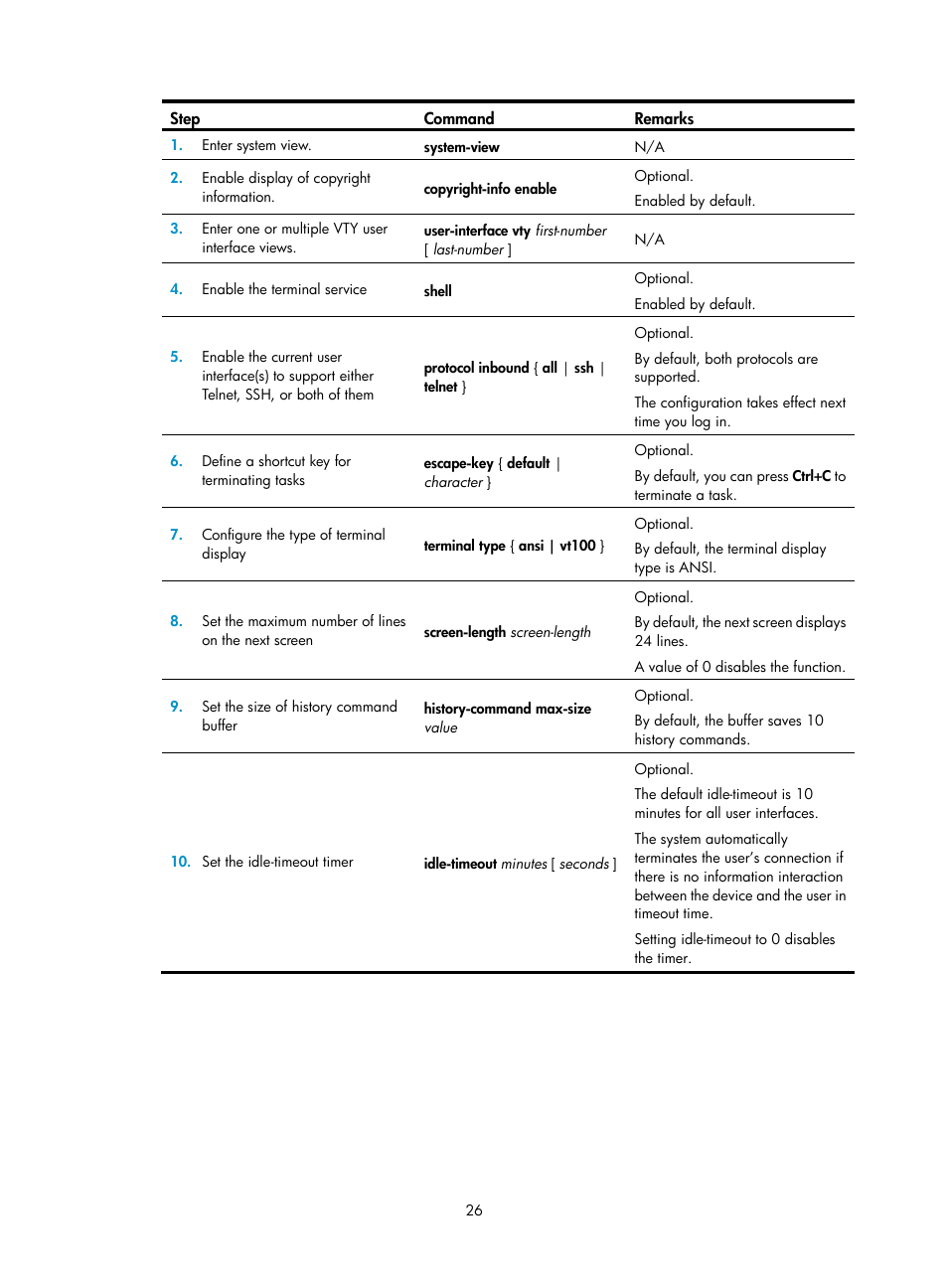 H3C Technologies H3C SecPath F1000-E User Manual | Page 34 / 126