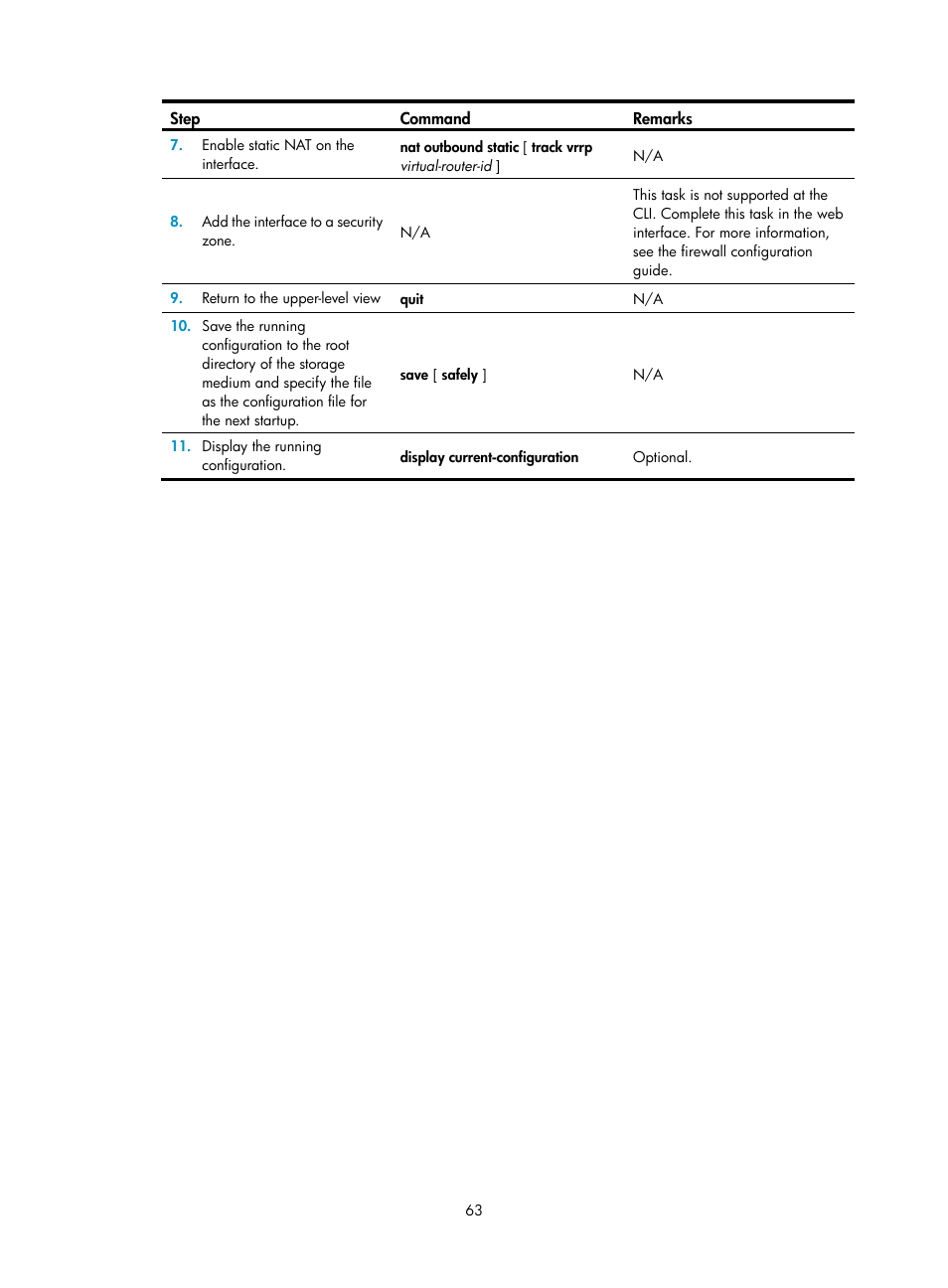 H3C Technologies H3C SecPath F1000-E User Manual | Page 71 / 126