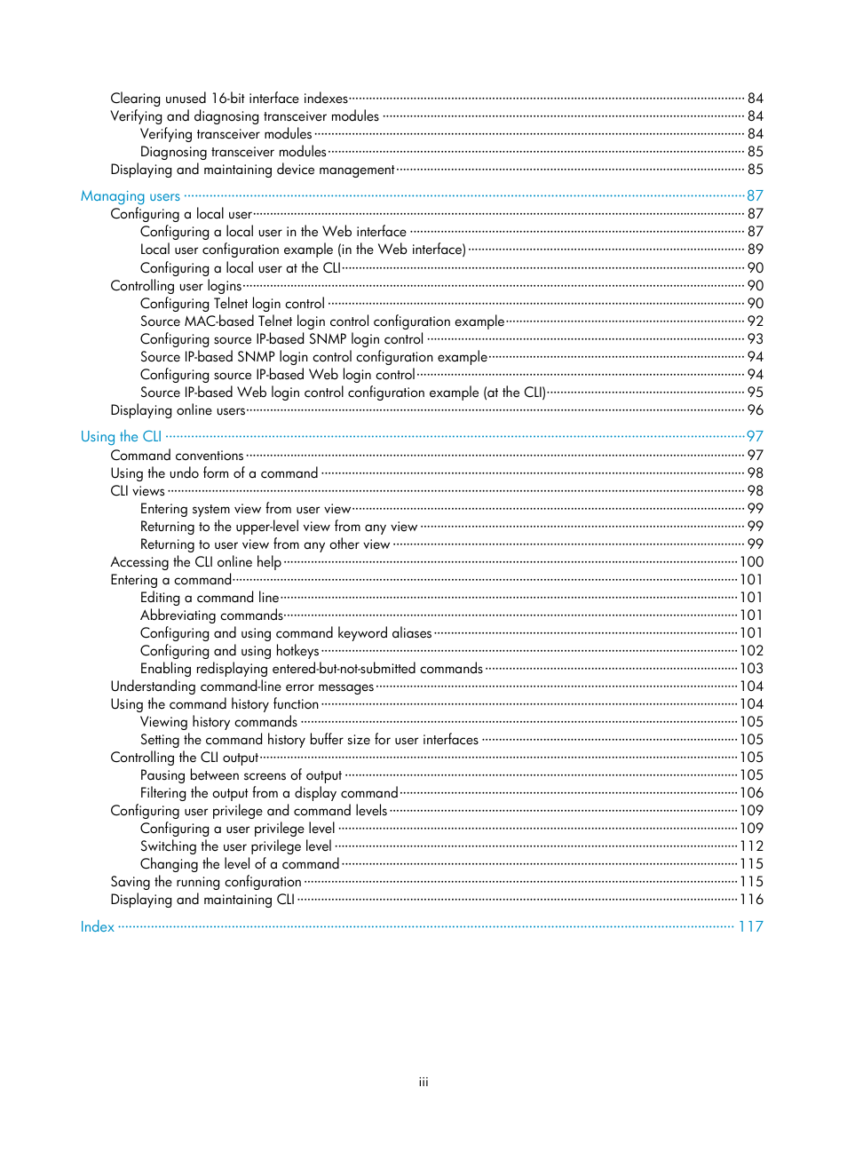 H3C Technologies H3C SecPath F1000-E User Manual | Page 8 / 126