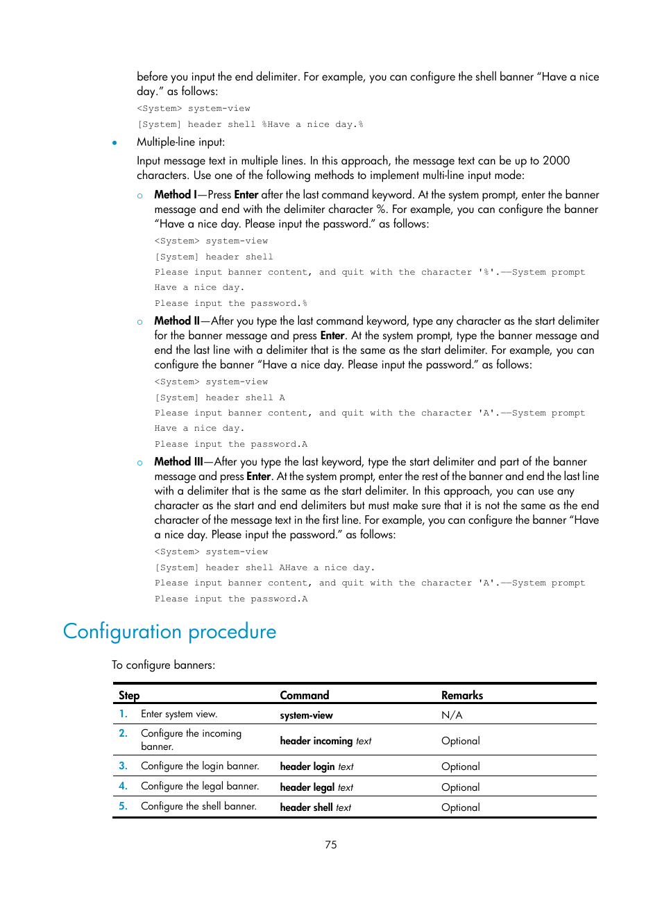 Configuration procedure | H3C Technologies H3C SecPath F1000-E User Manual | Page 83 / 126