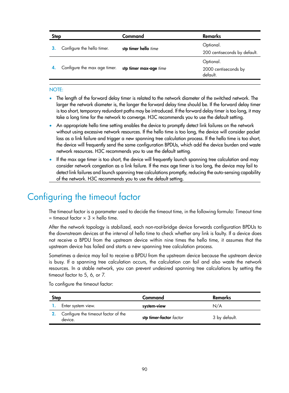 Configuring the timeout factor | H3C Technologies H3C SecPath F1000-E User Manual | Page 115 / 967