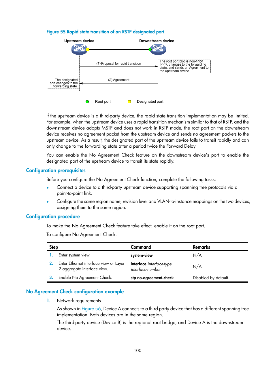 Configuration prerequisites, Configuration procedure, No agreement check configuration example | H3C Technologies H3C SecPath F1000-E User Manual | Page 125 / 967