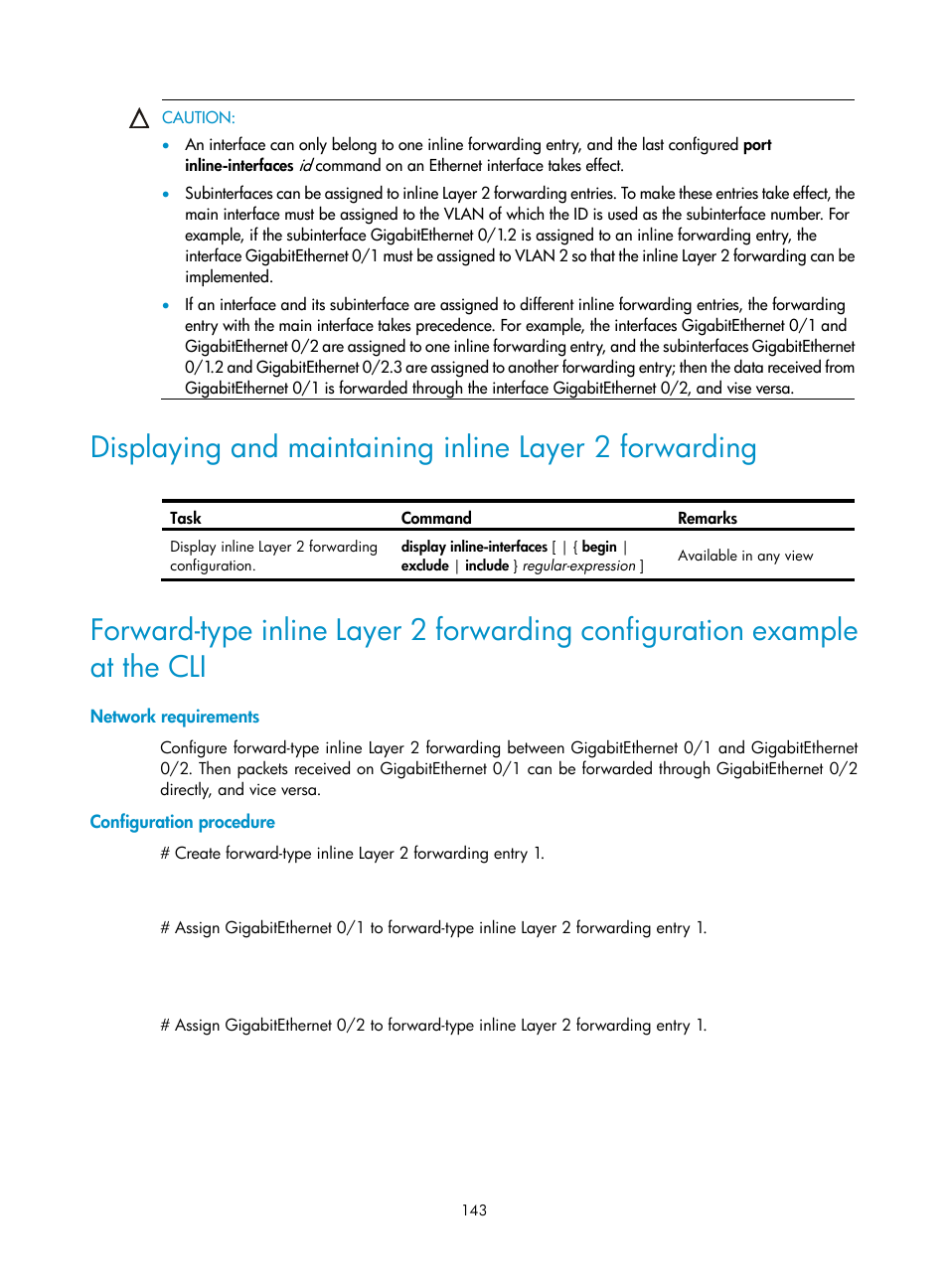 Network requirements, Configuration procedure | H3C Technologies H3C SecPath F1000-E User Manual | Page 168 / 967