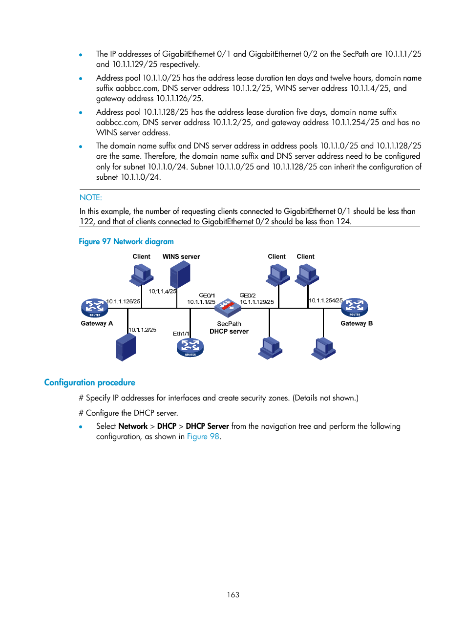 Configuration procedure, Figure 97, The d | H3C Technologies H3C SecPath F1000-E User Manual | Page 188 / 967