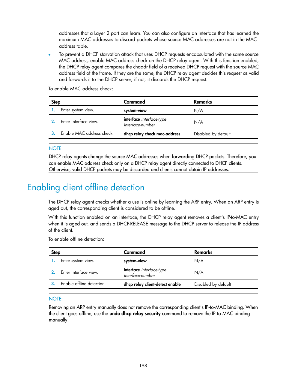 Enabling client offline detection | H3C Technologies H3C SecPath F1000-E User Manual | Page 223 / 967