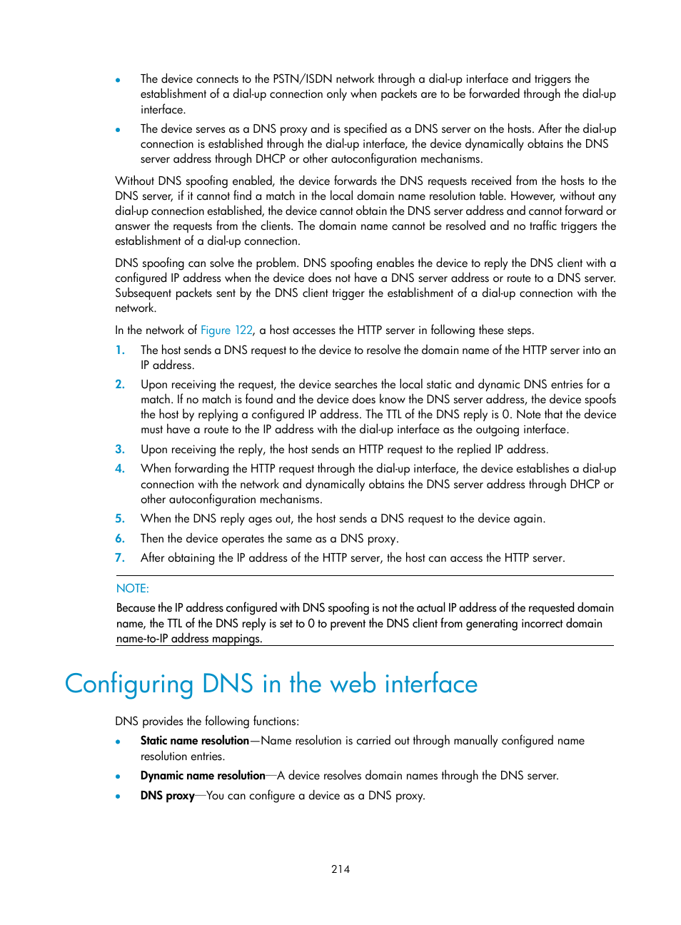 Configuring dns in the web interface | H3C Technologies H3C SecPath F1000-E User Manual | Page 239 / 967