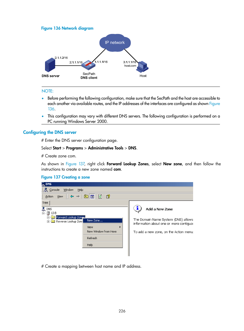 Configuring the dns server, N in, Figure 136 | H3C Technologies H3C SecPath F1000-E User Manual | Page 251 / 967