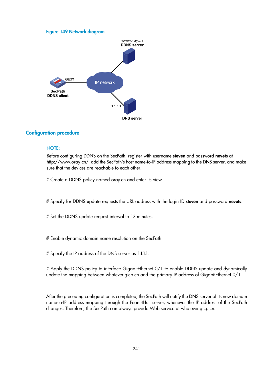 Configuration procedure | H3C Technologies H3C SecPath F1000-E User Manual | Page 266 / 967