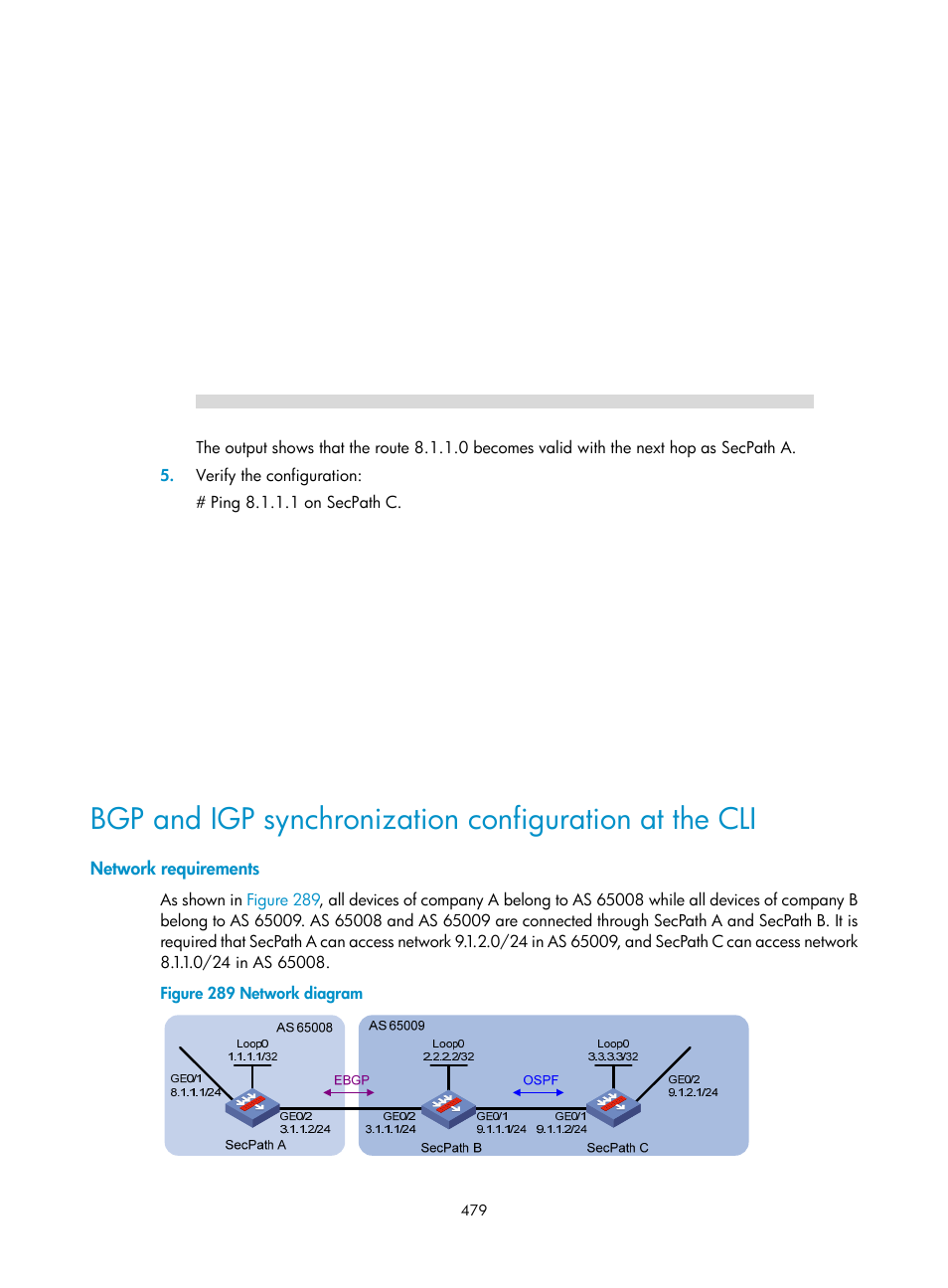 Network requirements | H3C Technologies H3C SecPath F1000-E User Manual | Page 504 / 967