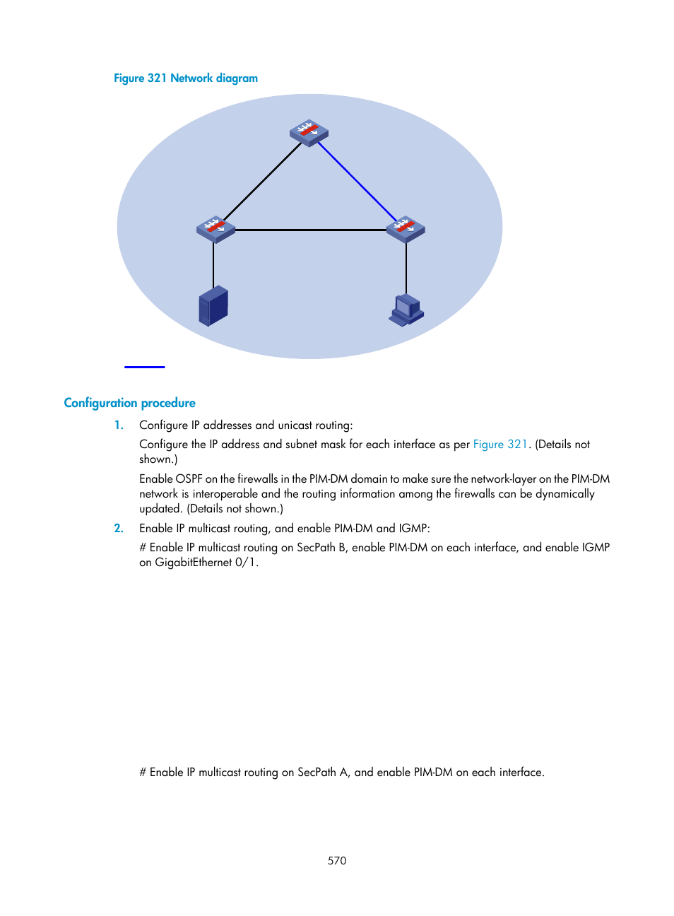 Configuration procedure | H3C Technologies H3C SecPath F1000-E User Manual | Page 595 / 967