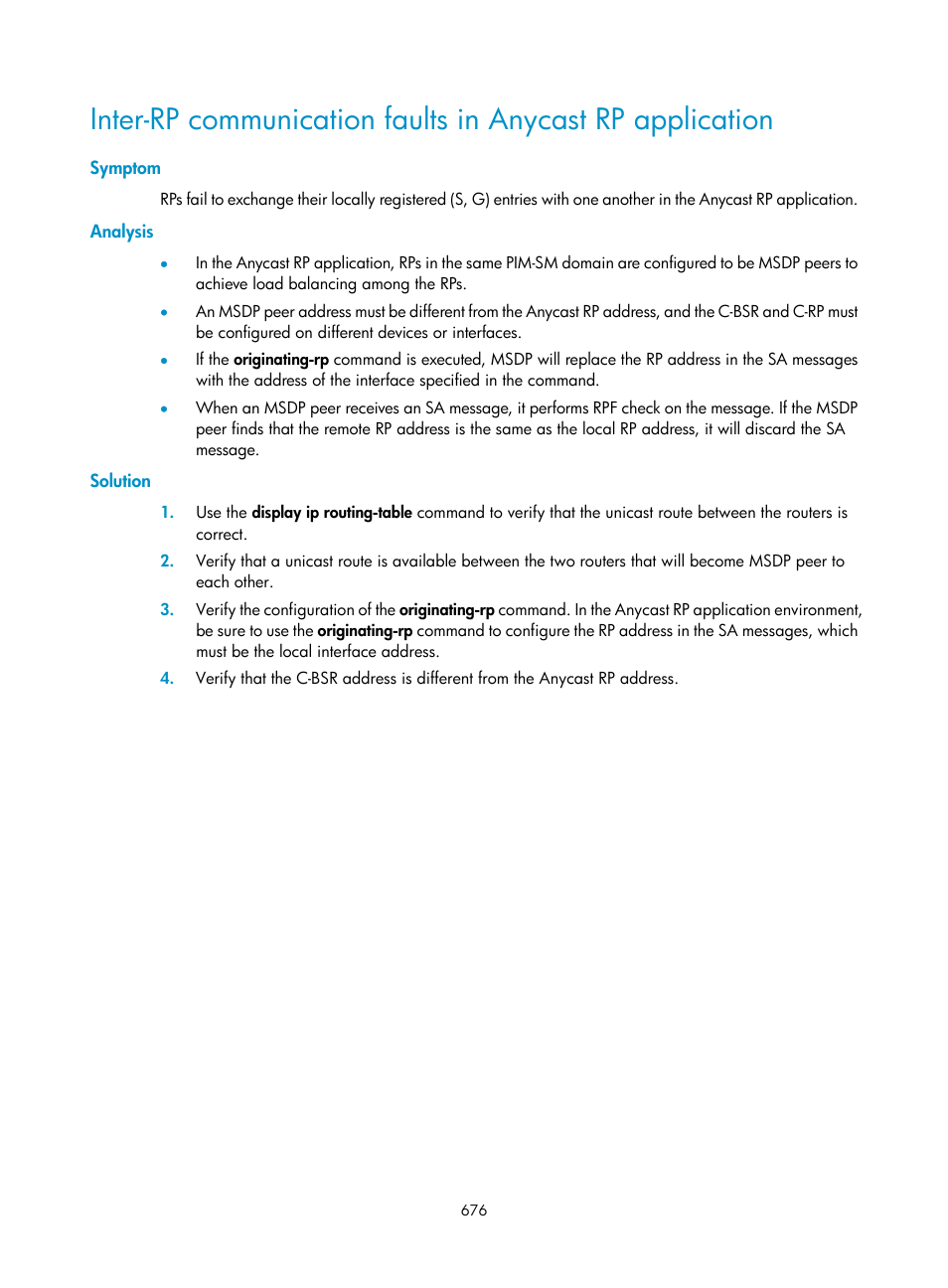 Symptom, Analysis, Solution | H3C Technologies H3C SecPath F1000-E User Manual | Page 701 / 967