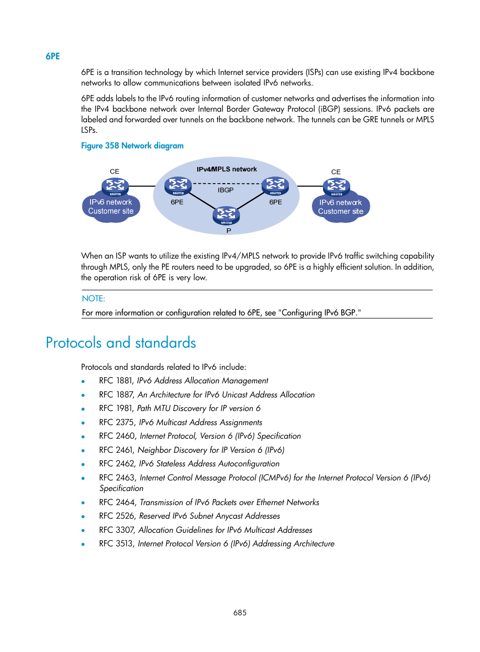 Protocols and standards | H3C Technologies H3C SecPath F1000-E User Manual | Page 710 / 967