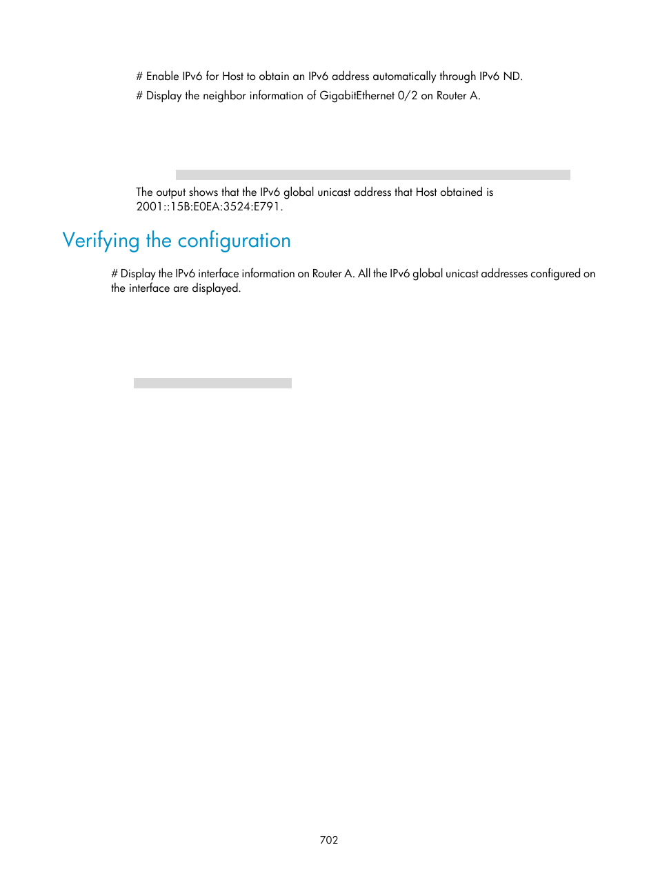 Verifying the configuration | H3C Technologies H3C SecPath F1000-E User Manual | Page 727 / 967