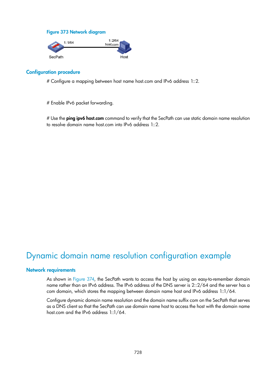 Configuration procedure, Network requirements | H3C Technologies H3C SecPath F1000-E User Manual | Page 753 / 967