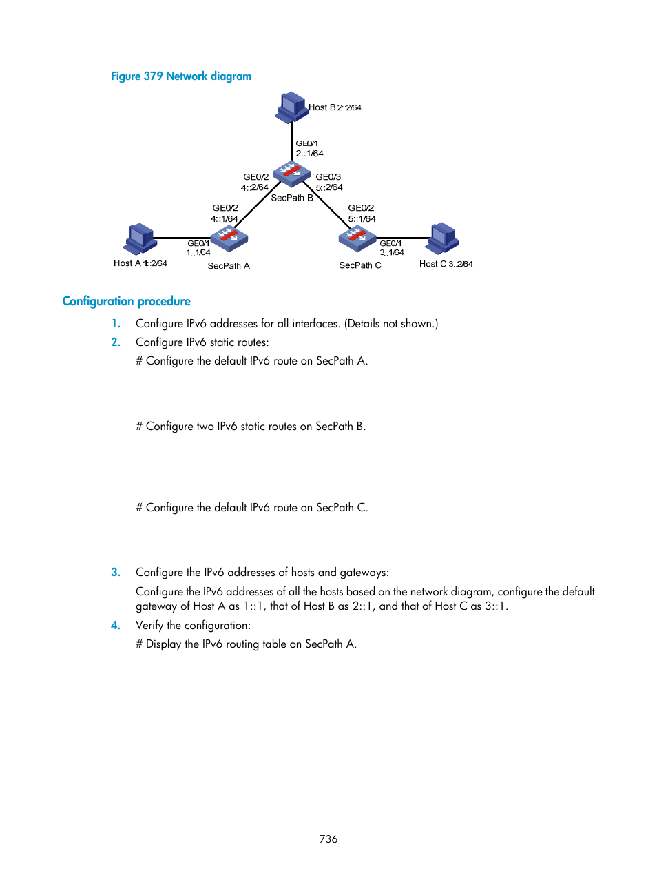 Configuration procedure | H3C Technologies H3C SecPath F1000-E User Manual | Page 761 / 967