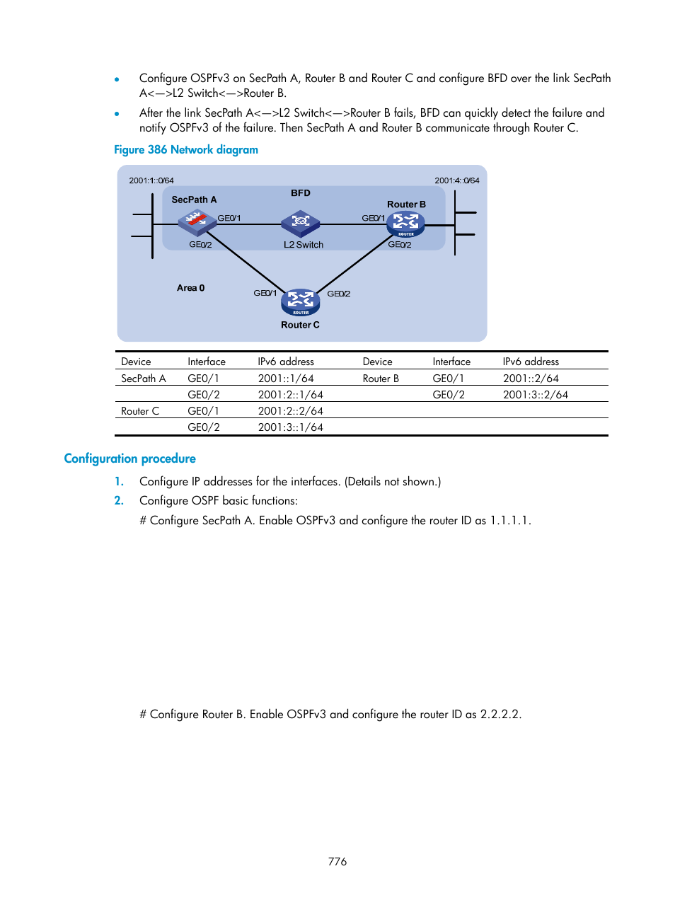 Configuration procedure | H3C Technologies H3C SecPath F1000-E User Manual | Page 801 / 967