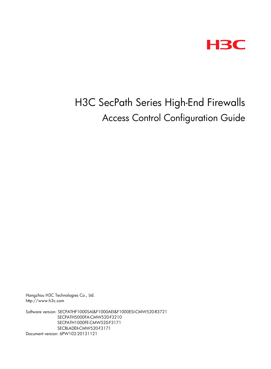 H3C Technologies H3C SecPath F1000-E User Manual | 273 pages