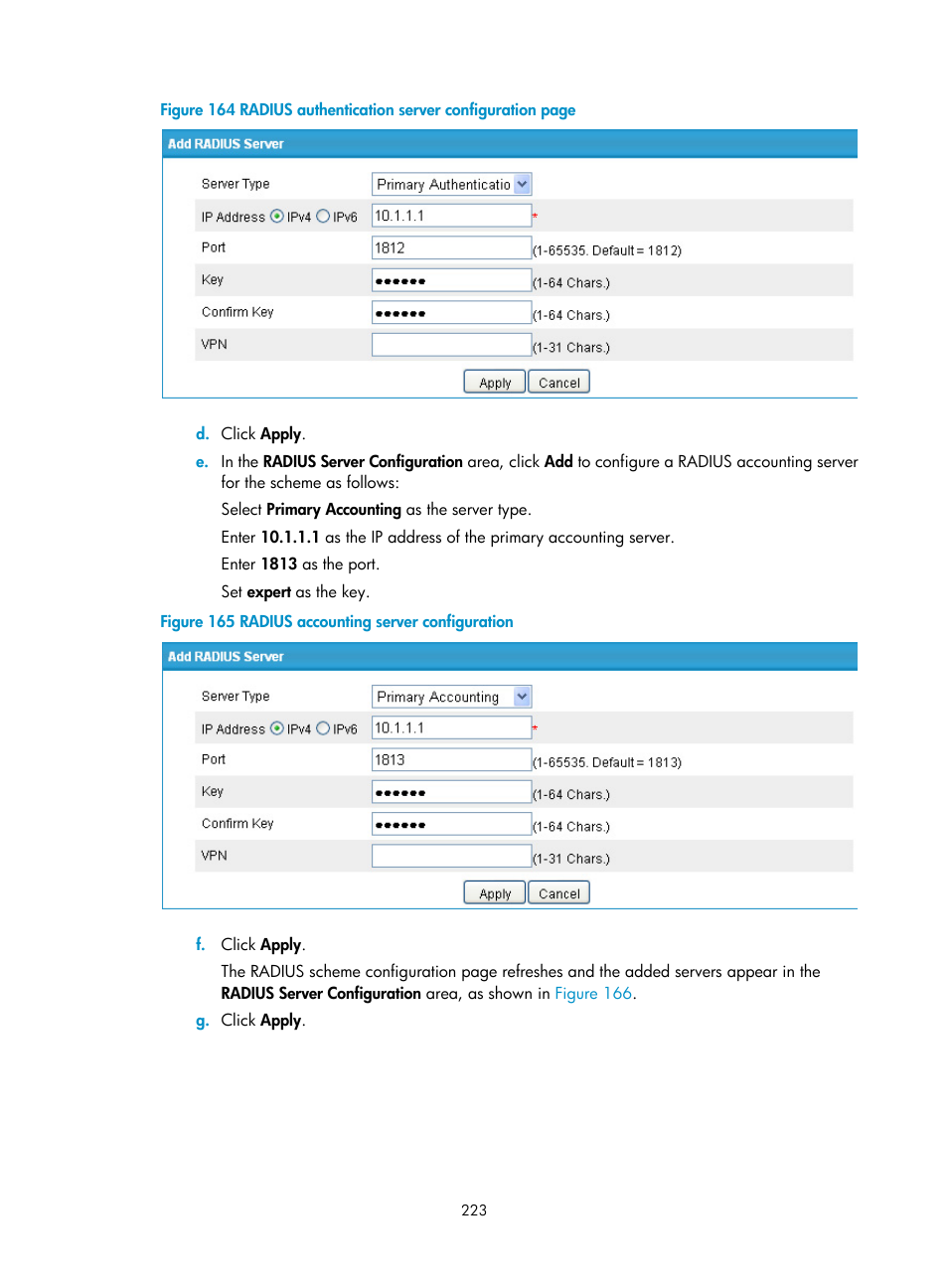 H3C Technologies H3C SecPath F1000-E User Manual | Page 233 / 273