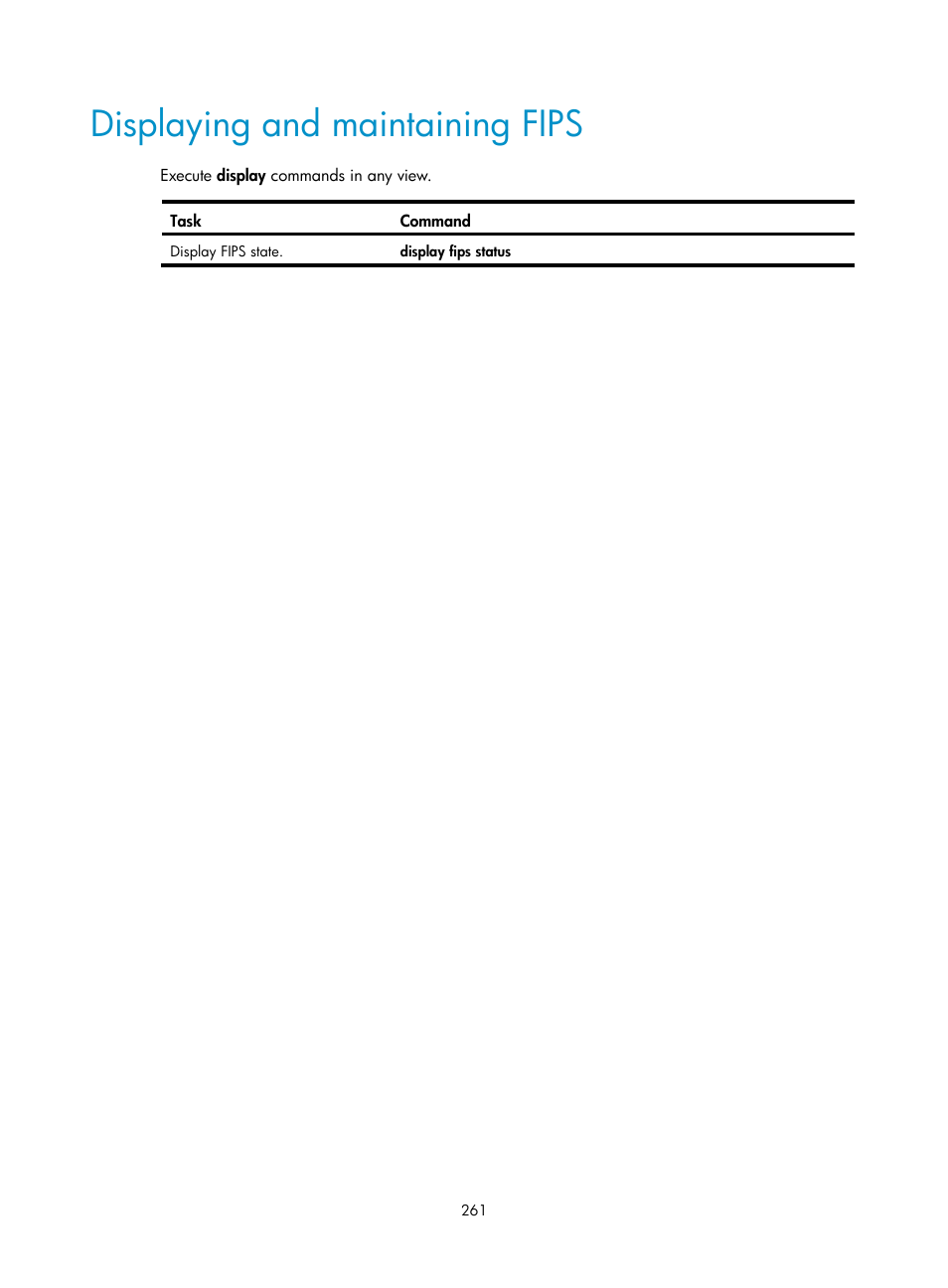 Displaying and maintaining fips | H3C Technologies H3C SecPath F1000-E User Manual | Page 271 / 273