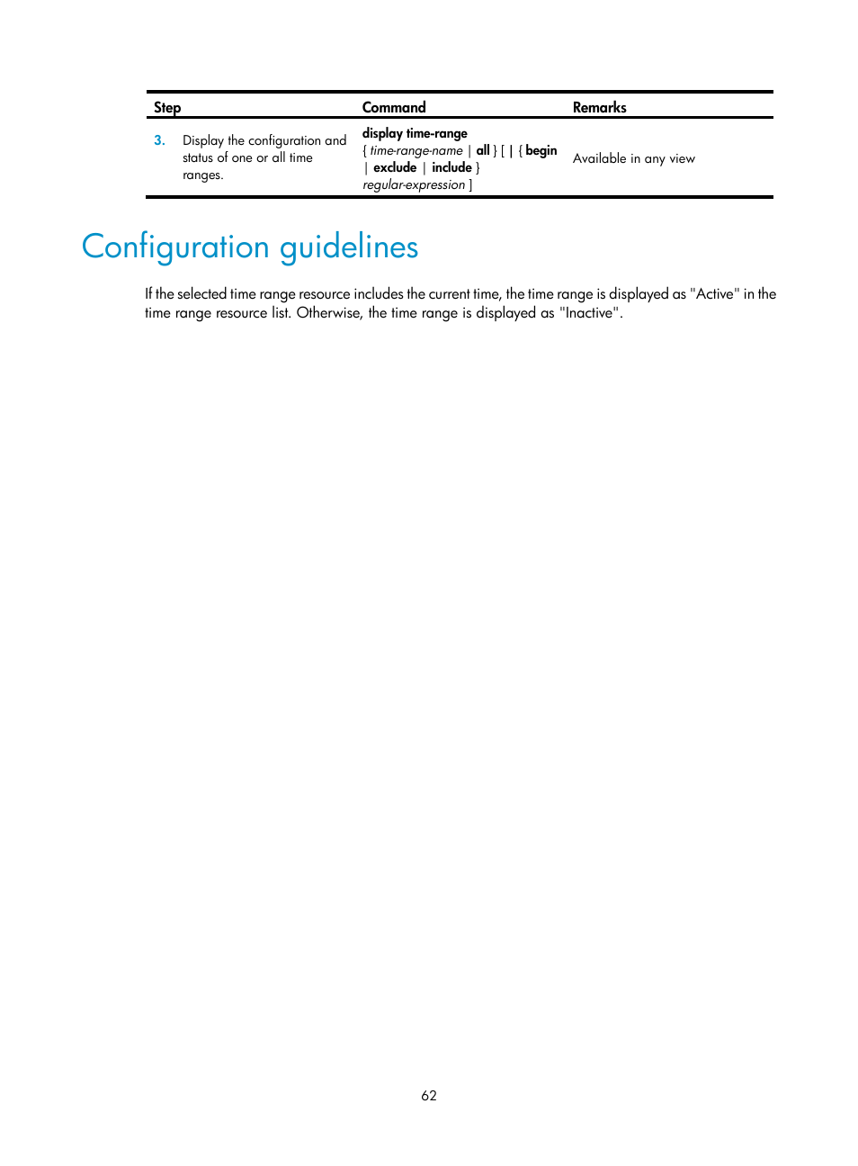 Configuration guidelines | H3C Technologies H3C SecPath F1000-E User Manual | Page 72 / 273