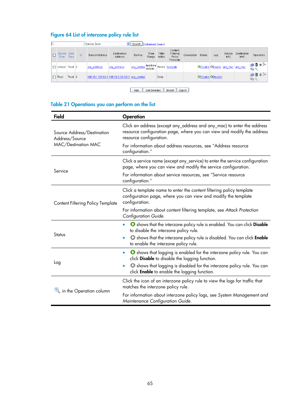 N in, Figure 64 | H3C Technologies H3C SecPath F1000-E User Manual | Page 75 / 273