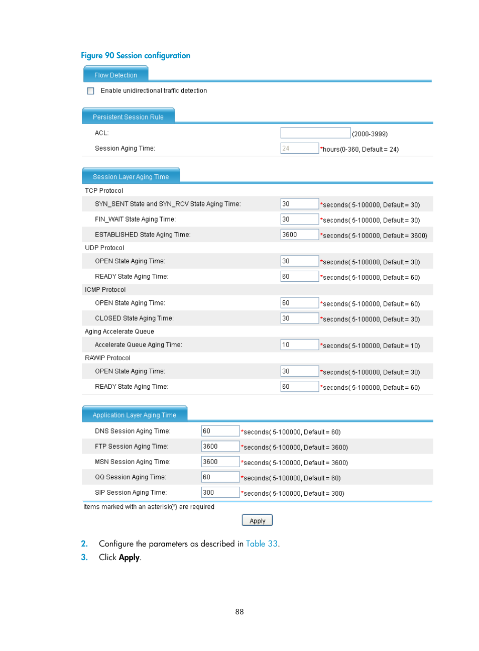 He configuration interface appears as shown in, Figure 90 | H3C Technologies H3C SecPath F1000-E User Manual | Page 98 / 273