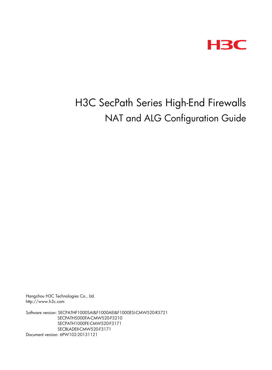 H3C Technologies H3C SecPath F1000-E User Manual | 68 pages