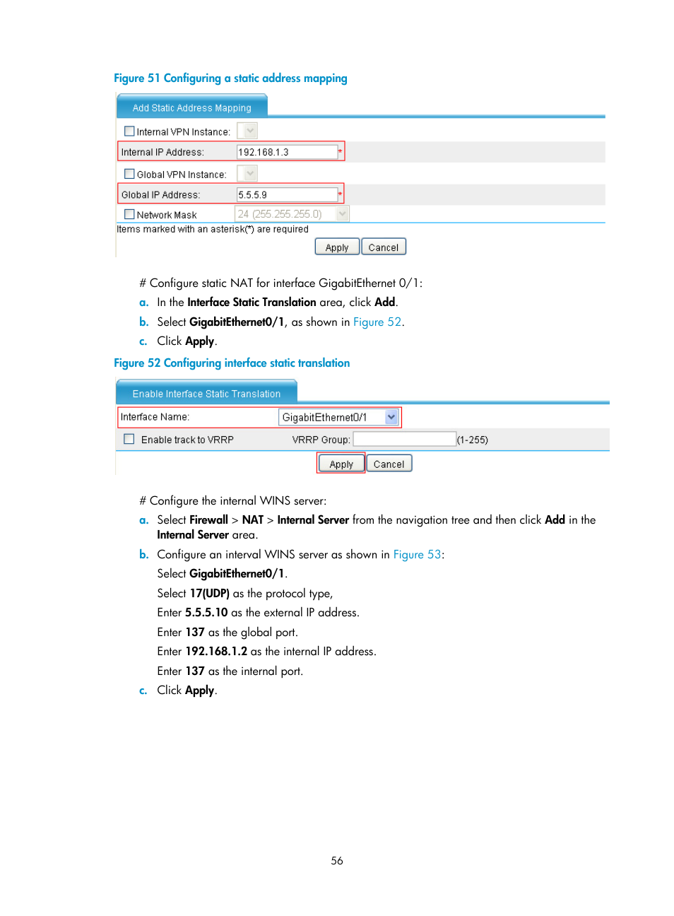 H3C Technologies H3C SecPath F1000-E User Manual | Page 63 / 68